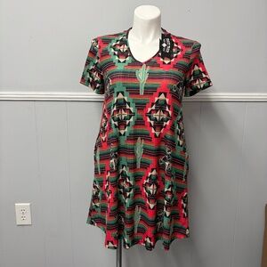 Crazy Train Livelihood Lady Aztec Dress Size Small